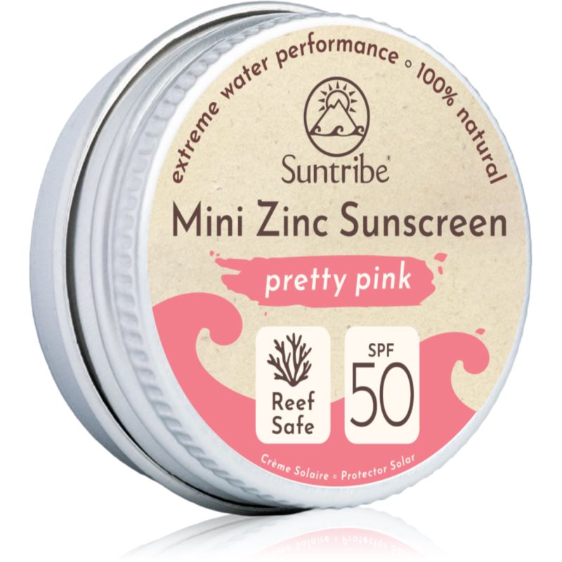 Suntribe Mini Zinc Sunscreen minerální ochranný krém na obličej a tělo SPF 50 Pretty Pink 15 g - parfo.cz