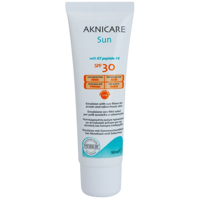 Synchroline Aknicare Sun opalovací emulze na aknózní a seboroickou pleť SPF 30 50 ml - parfo.cz