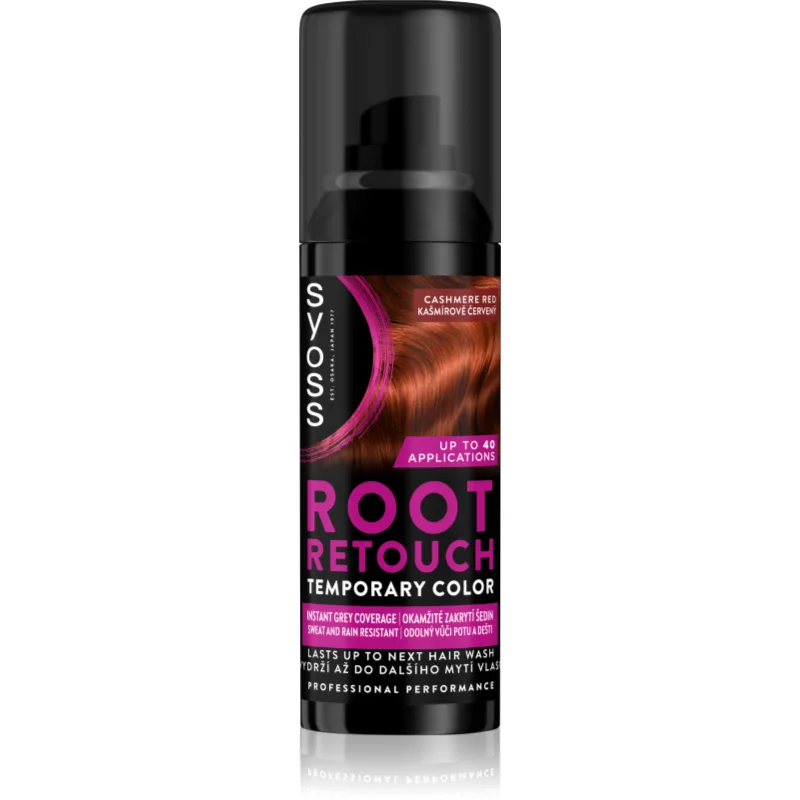 Syoss Root Retoucher tónovací barva na odrosty ve spreji odstín Cashmere Red 120 ml - parfo.cz