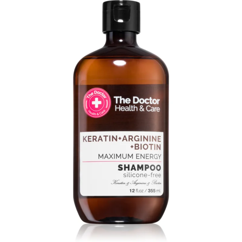 The Doctor Keratin + Arginine + Biotin Maximum Energy keratinový šampon pro posílení a lesk vlasů 355 ml - parfo.cz