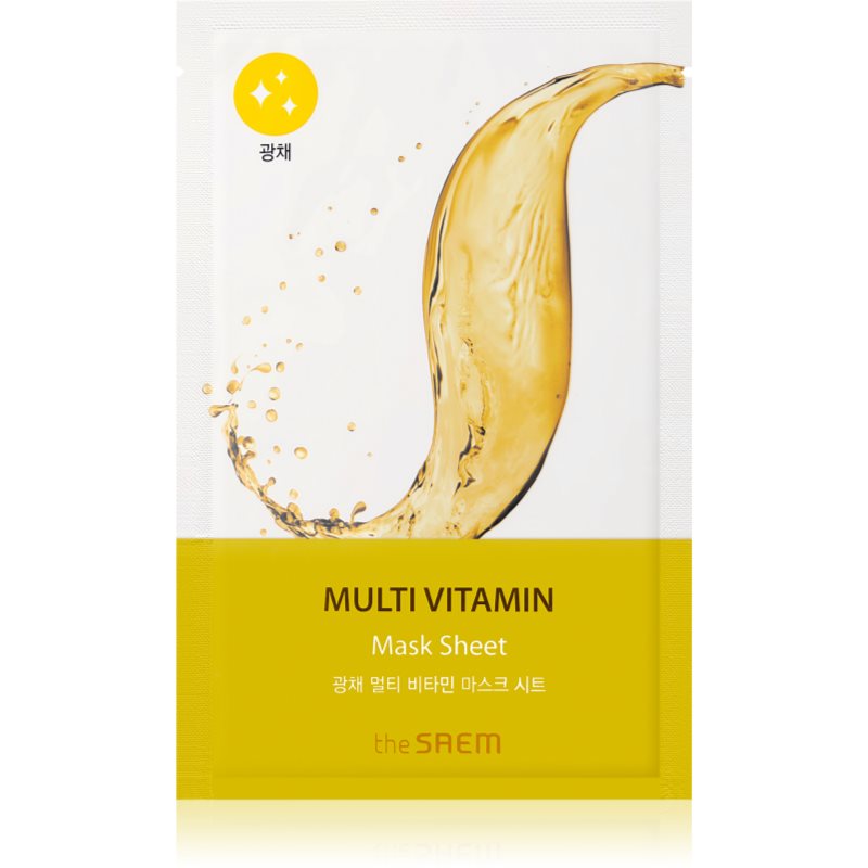 The Saem Bio Solution Multi Vitamin plátýnková maska pro rozjasnění a vitalitu pleti 20 g - parfo.cz
