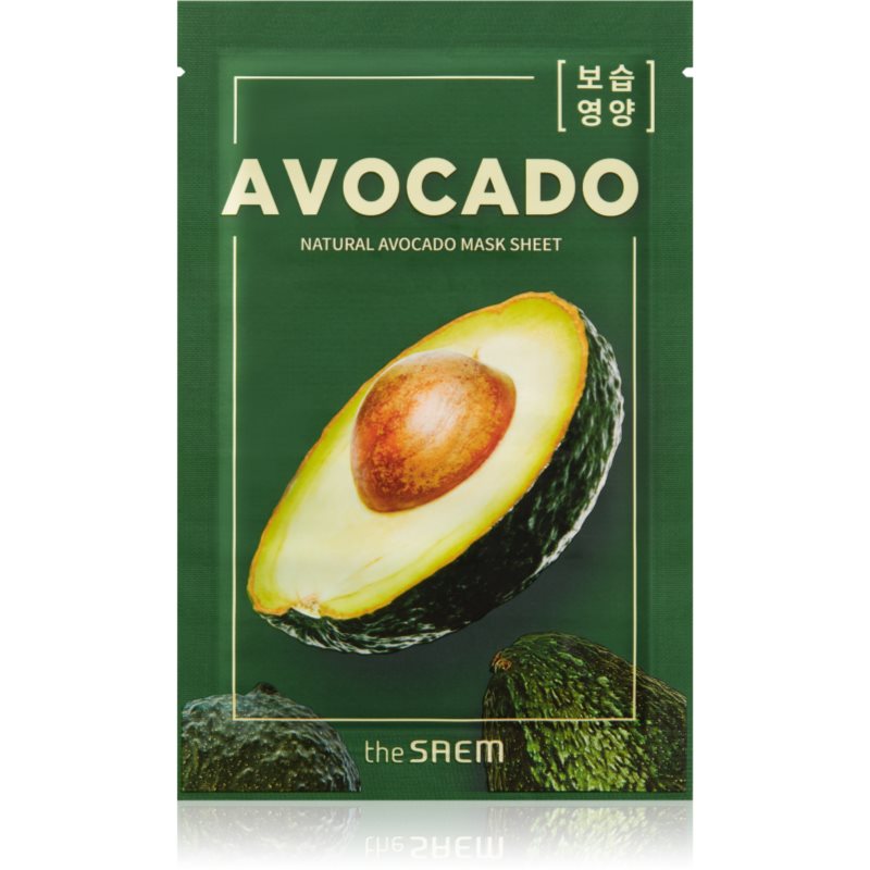 The Saem Natural Mask Sheet Avocado plátýnková maska s vysoce hydratačním a vyživujícím účinkem 21 ml - parfo.cz