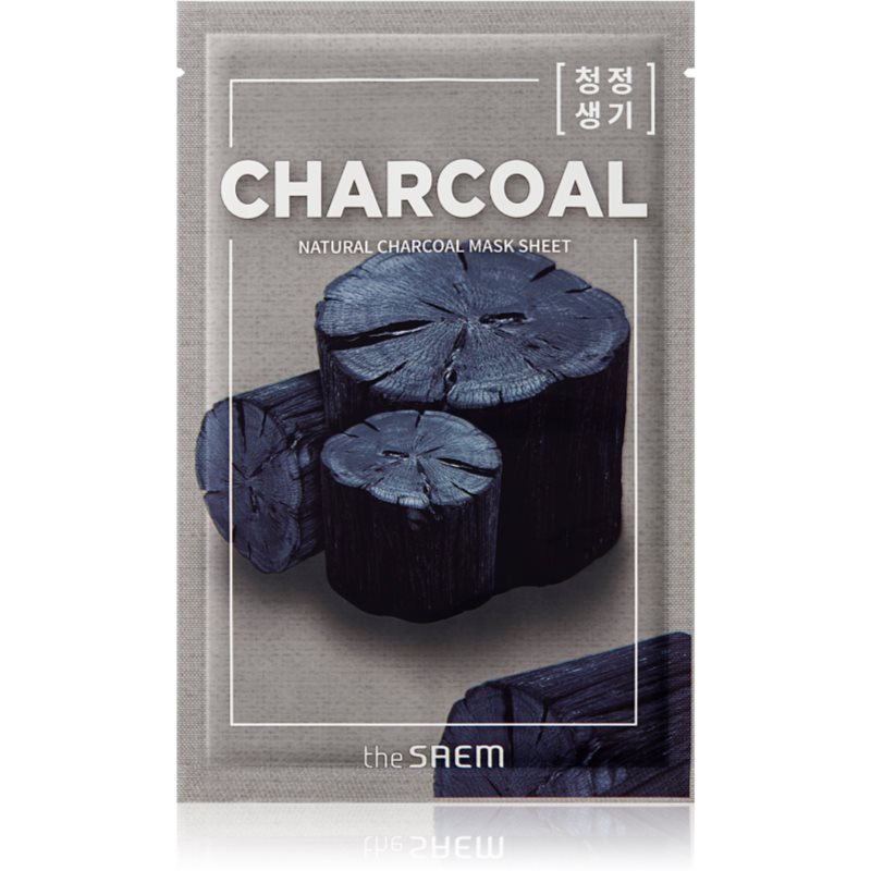 The Saem Natural Mask Sheet Charcoal plátýnková maska s čisticím efektem 21 ml - parfo.cz
