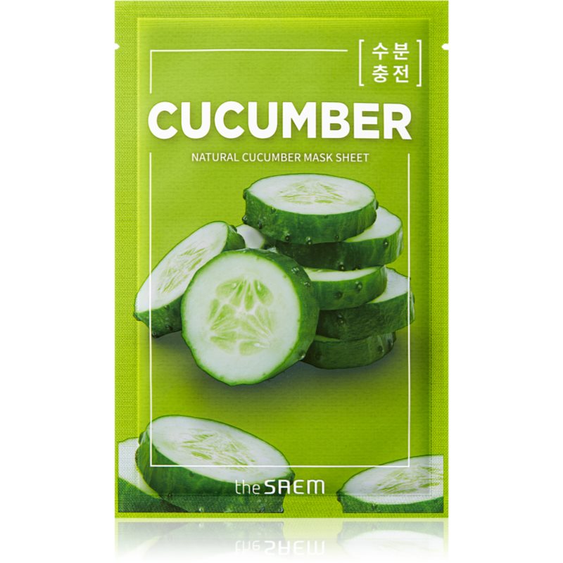 The Saem Natural Mask Sheet Cucumber plátýnková maska s hydratačním a revitalizačním účinkem 21 ml - parfo.cz