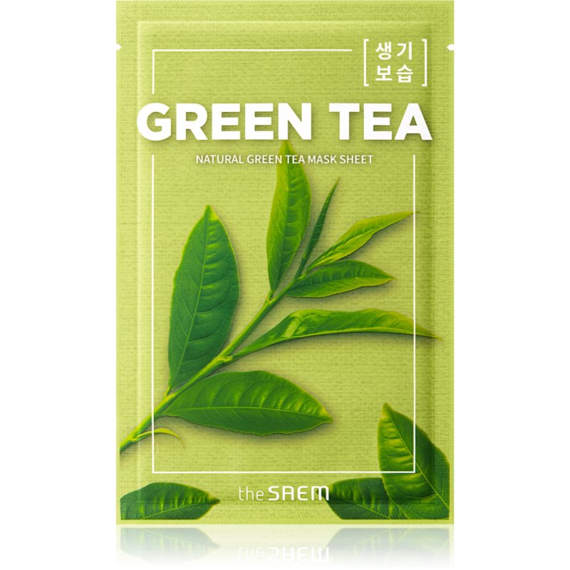 The Saem Natural Mask Sheet Green Tea plátýnková maska s hydratačním a zklidňujícím účinkem 21 ml - parfo.cz