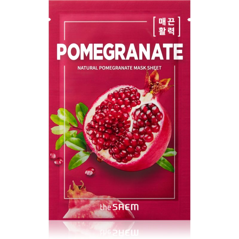 The Saem Natural Mask Sheet Pomegranate plátýnková maska pro intenzivní vypnutí a rozjasnění pleti 21 ml - parfo.cz