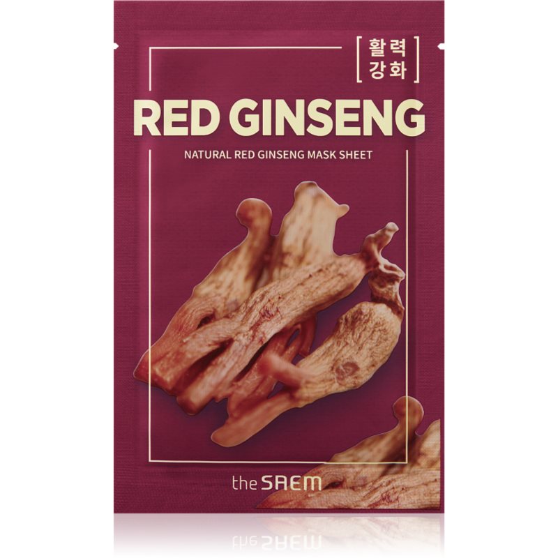 The Saem Natural Mask Sheet Red Ginseng plátýnková maska pro kompletní péči 21 ml - parfo.cz