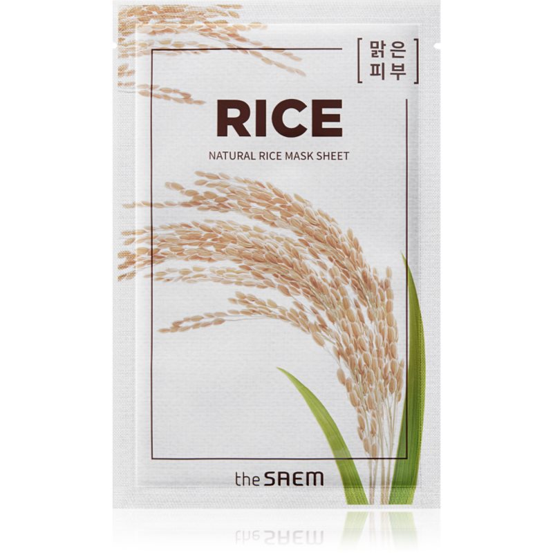 The Saem Natural Mask Sheet Rice plátýnková maska s hydratačním a vyhlazujícím účinkem 21 ml - parfo.cz