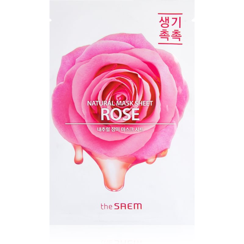 The Saem Natural Mask Sheet Rose plátýnková maska s hydratačním a revitalizačním účinkem 21 ml - parfo.cz