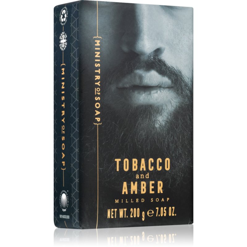 The Somerset Toiletry Co. Ministry of Soap Woodsman Soaps tuhé mýdlo pro muže Tobacco & Amber 200 g - parfo.cz