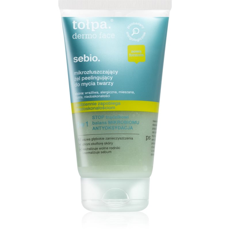 Tołpa Dermo Face Sebio čisticí peelingový gel na obličej 150 ml - parfo.cz
