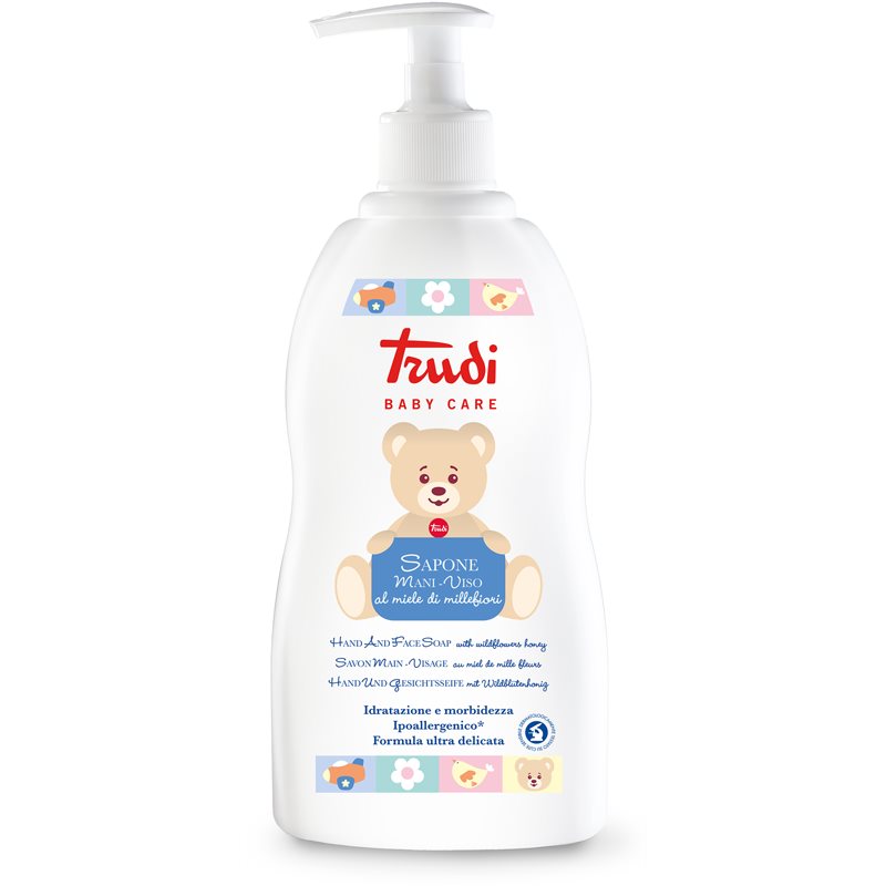 Trudi Baby Care jemné dětské tekuté mýdlo s květinovým medem na tělo a obličej 500 ml - parfo.cz