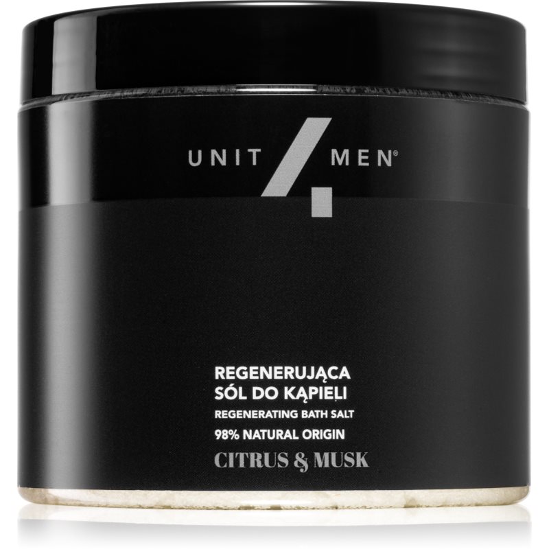 Unit4Men Bath Salt Citrus & Musk koupelová sůl s regeneračním účinkem 700 g - parfo.cz
