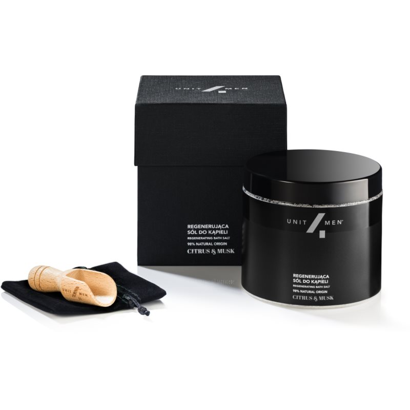 Unit4Men Bath Set Citrus & Musk koupelová sůl s regeneračním účinkem 700 g - parfo.cz