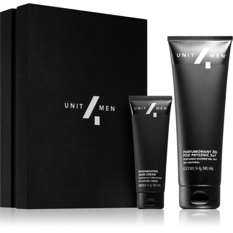 Unit4Men Regenerating set Citrus & Musk sada pro hydratovanou pokožku - parfo.cz