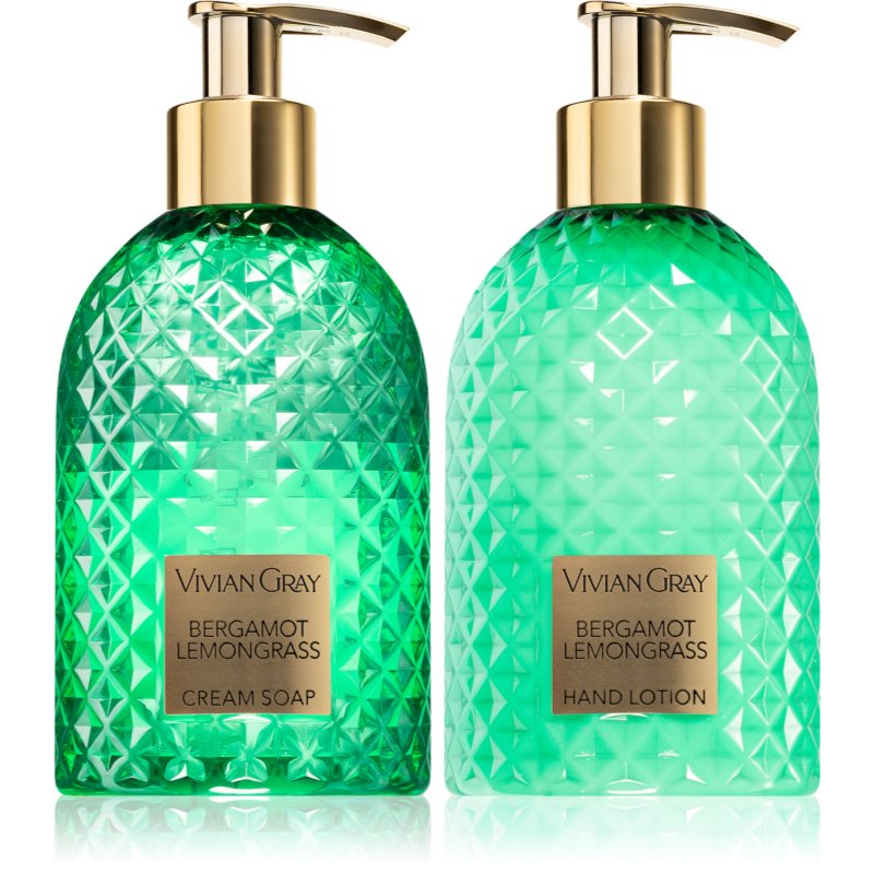 Vivian Gray Gemstone Bergamot & Lemongras dárková sada na ruce 2x300 ml - parfo.cz