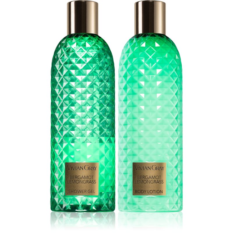 Vivian Gray Gemstone Bergamot & Lemongras dárková sada na tělo 2x300 ml - parfo.cz