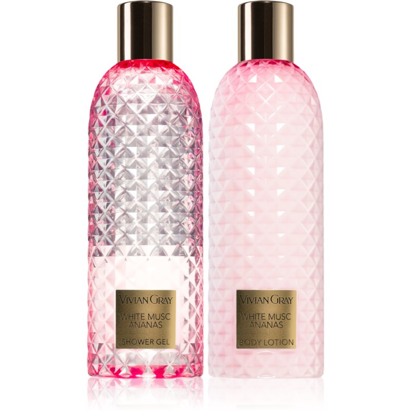 Vivian Gray Gemstone White Musc & Ananas dárková sada na tělo 2x300 ml - parfo.cz