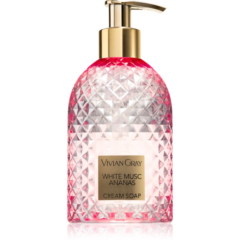 Vivian Gray Gemstone White Musc & Ananas krémové mýdlo 300 ml - parfo.cz