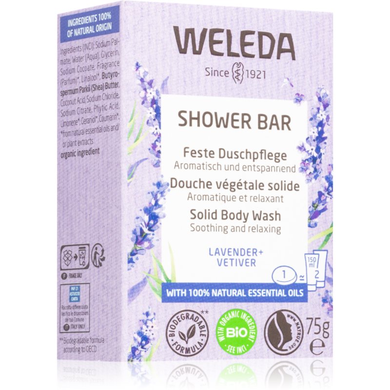 Weleda Shower Bar Lavender tuhé mýdlo s levandulí 75 g - parfo.cz