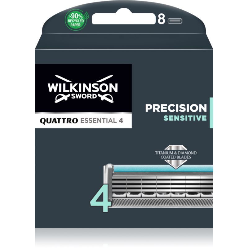 Wilkinson Sword Quattro Titanium Sensitive náhradní hlavice 8 ks - parfo.cz