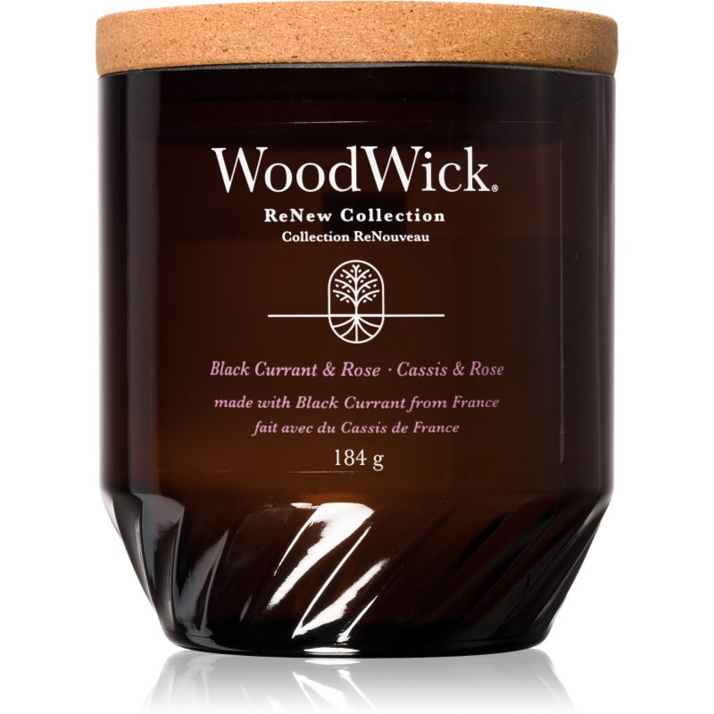 Woodwick Black Currant & Rose vonná svíčka 184 g - parfo.cz