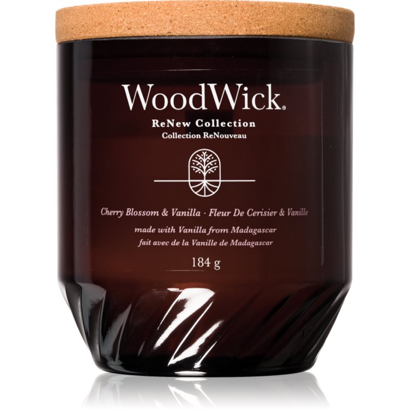 Woodwick Cherry Blossom & Vanilla vonná svíčka s dřevěným knotem 184 g - parfo.cz