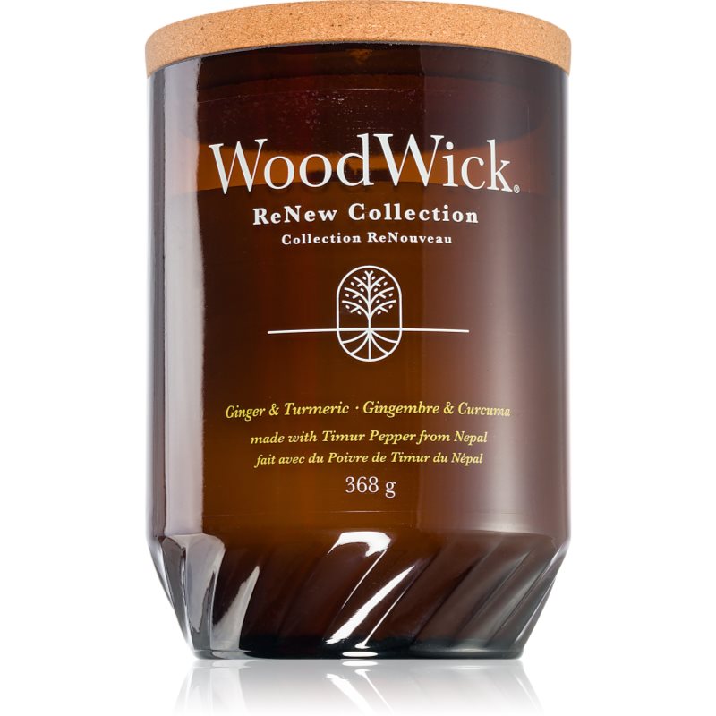 Woodwick Ginger & Turmeric vonná svíčka s dřevěným knotem 368 g - parfo.cz