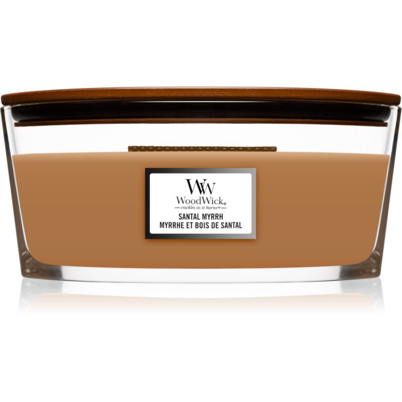 Woodwick Santal Myrrh vonná svíčka s dřevěným knotem (hearthwick) 453