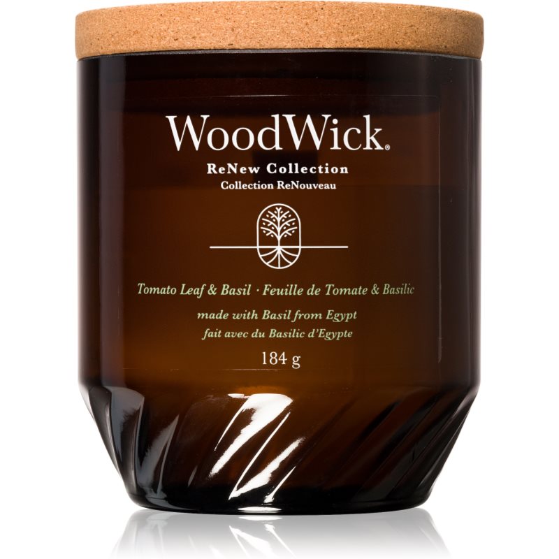 Woodwick Tomato Leaf & Basil vonná svíčka 184 g - parfo.cz