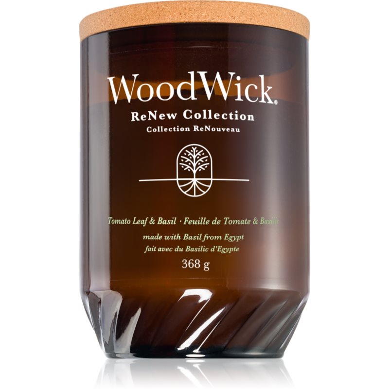 Woodwick Tomato Leaf & Basil vonná svíčka 368 g - parfo.cz