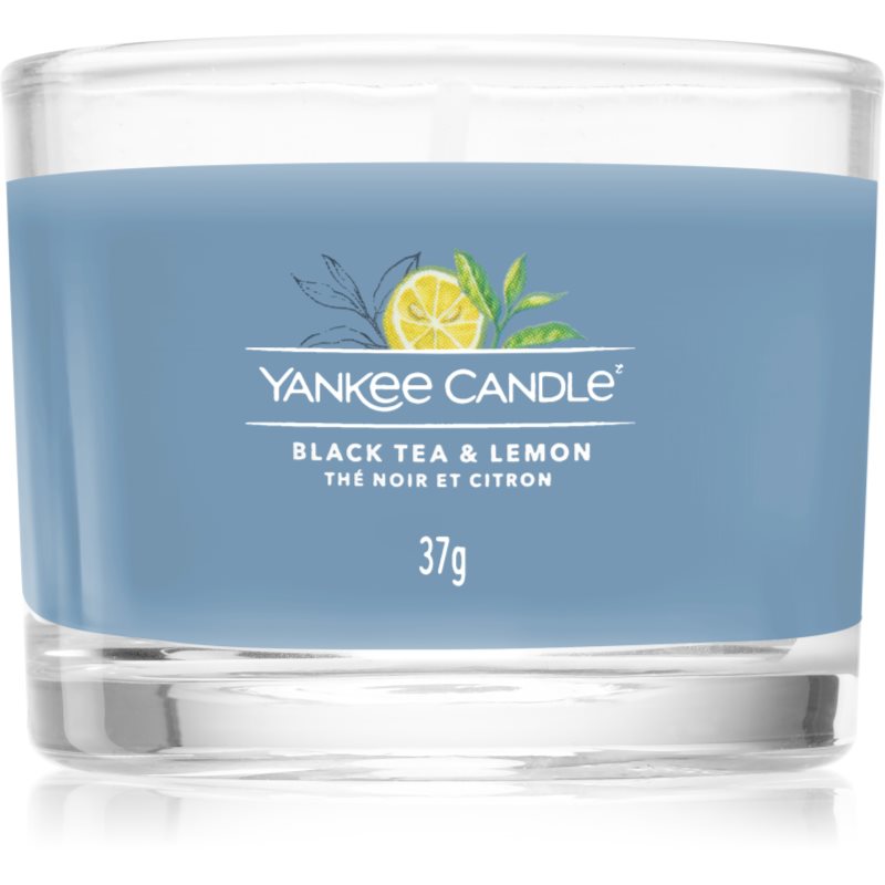 Yankee Candle Black Tea & Lemon votivní svíčka glass 37 g - parfo.cz