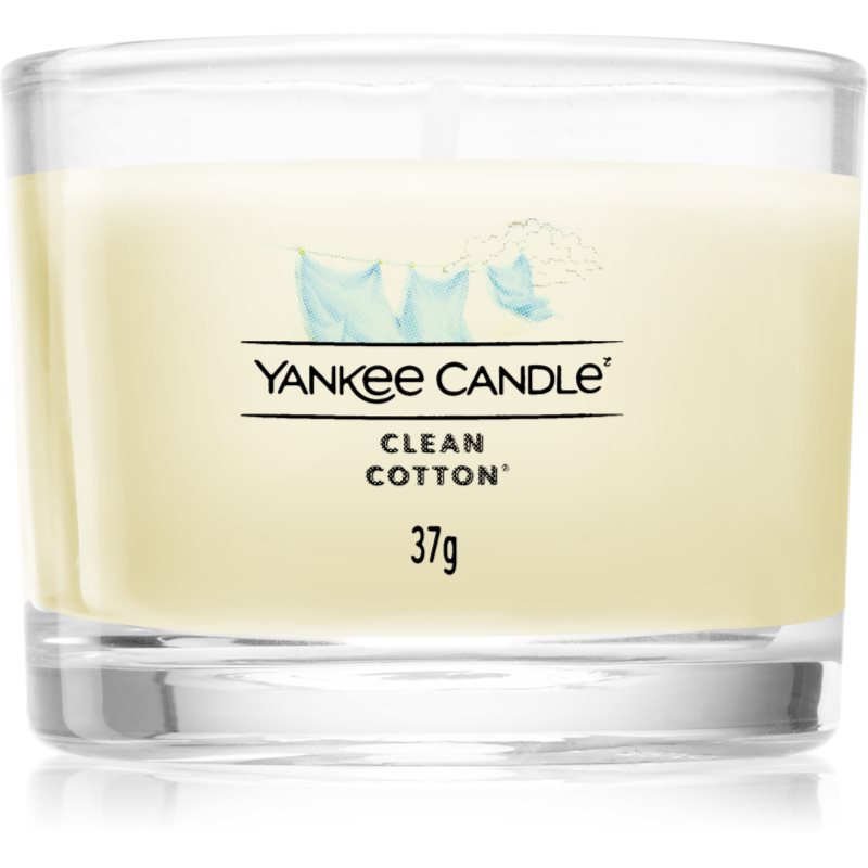 Yankee Candle Clean Cotton votivní svíčka glass 37 g - parfo.cz