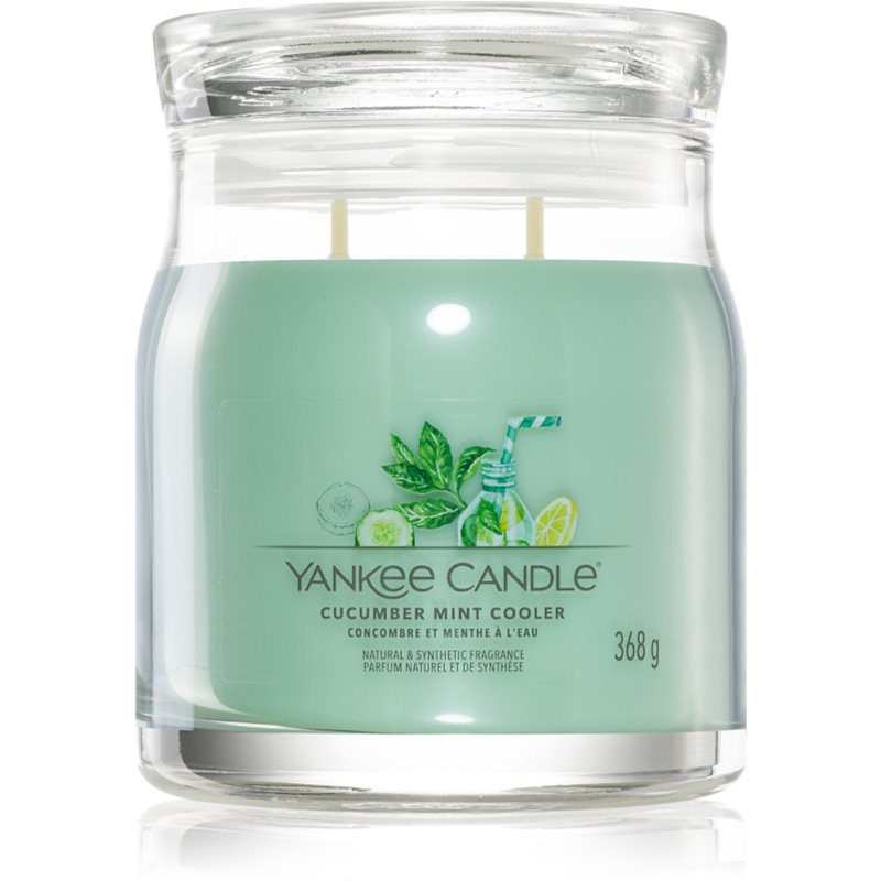 Yankee Candle Cucumber Mint Cooler vonná svíčka Signature 368 g - parfo.cz