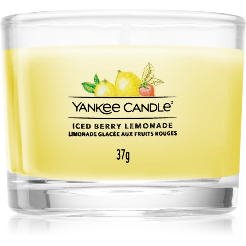 Yankee Candle Iced Berry Lemonade votivní svíčka glass 37 g - parfo.cz