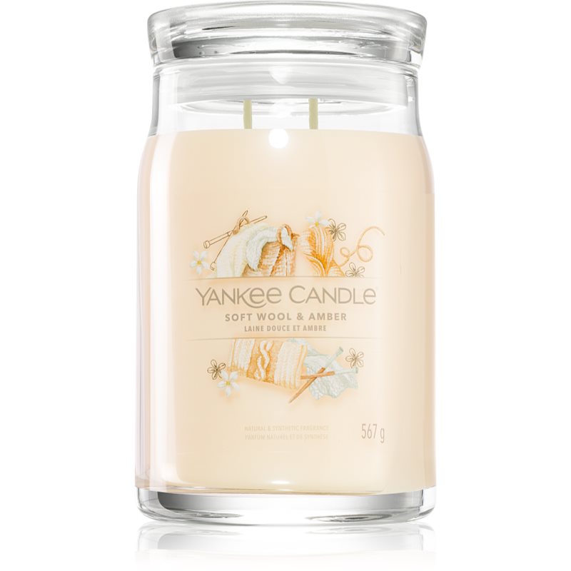 Yankee Candle Soft Wool & Amber vonná svíčka 567 g - parfo.cz