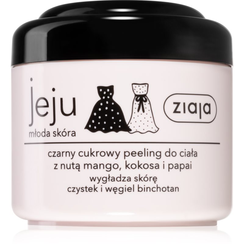 Ziaja Jeju Young Skin cukrový tělový peeling černý 200 ml - parfo.cz