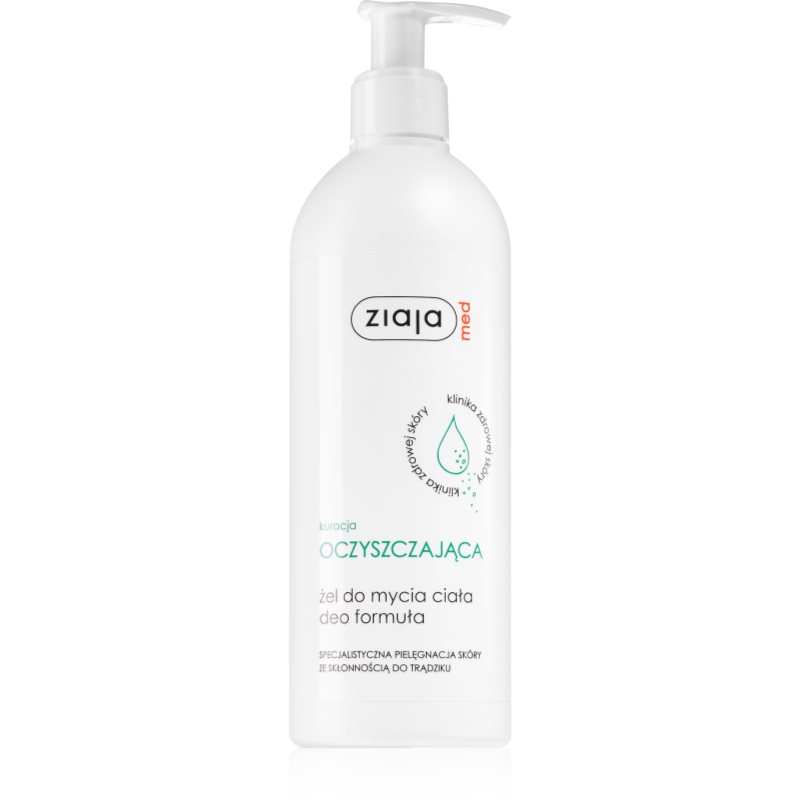 Ziaja Med Antibacterial Care čisticí gel pro redukci kožního mazu na tělo 400 ml - parfo.cz