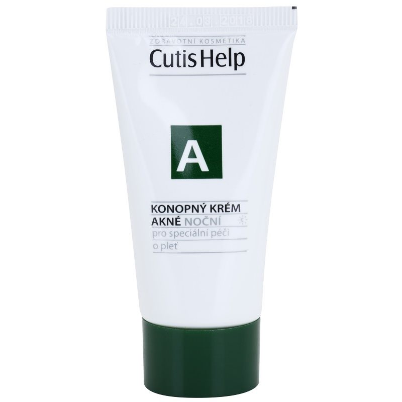 CutisHelp Health Care A - Akné konopný noční krém pro problematickou pleť