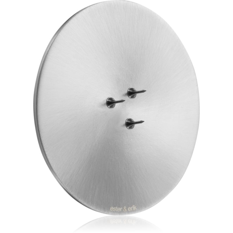 ester & erik accessories candle plates svícen na vonnou svíčku matt silver 9 cm - parfo.cz