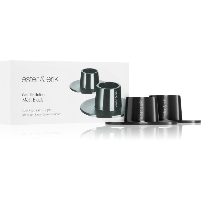 ester & erik accessories matt black svícen 2 ks - parfo.cz