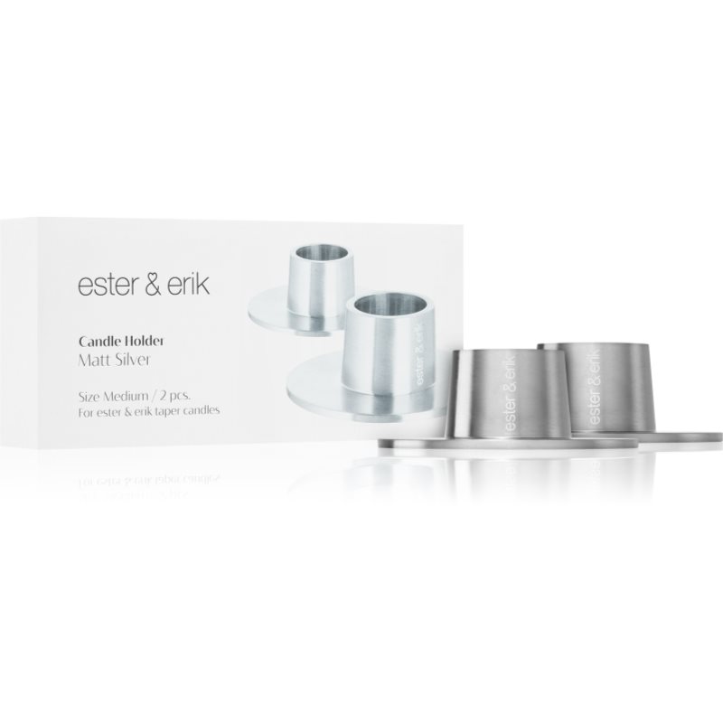 ester & erik accessories matt silver svícen 2 ks - parfo.cz