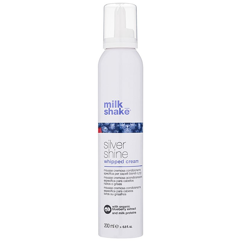 Milk Shake Silver Shine krémová pěna pro blond vlasy neutralizující žluté tóny 200 ml - parfo.cz