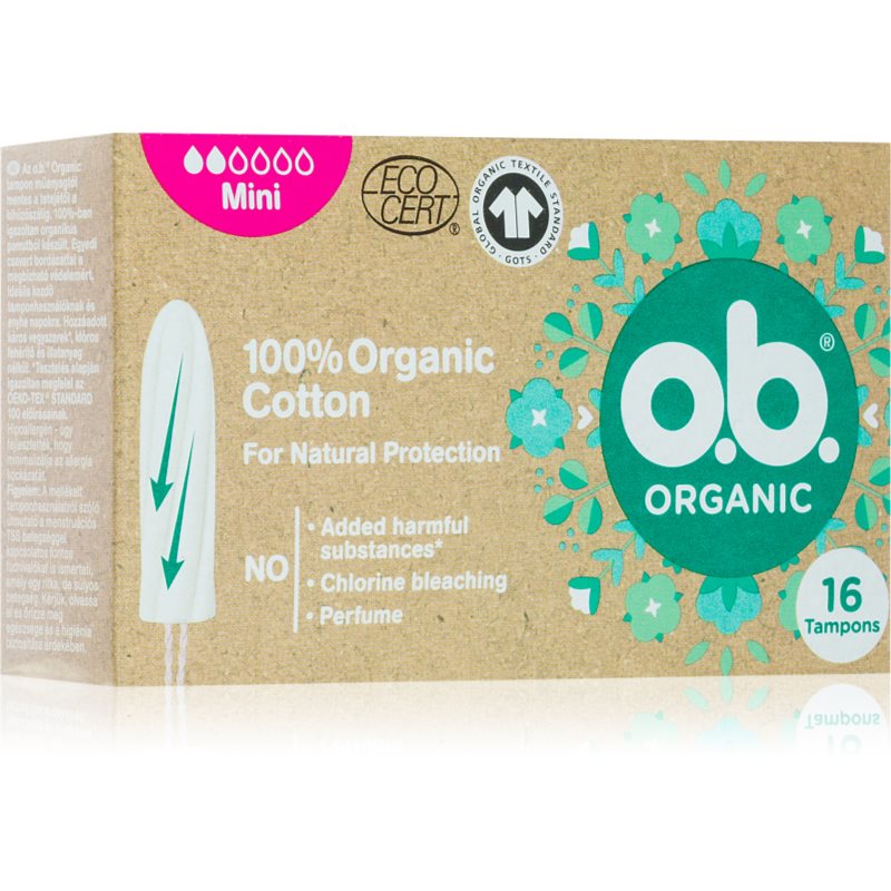 o.b. Organic Mini tampony 16 ks - parfo.cz