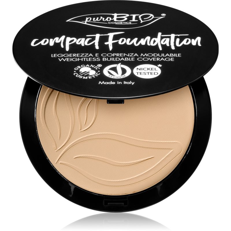 puroBIO Cosmetics Compact Foundation kompaktní pudrový make-up SPF 10 odstín 01 9 g - parfo.cz