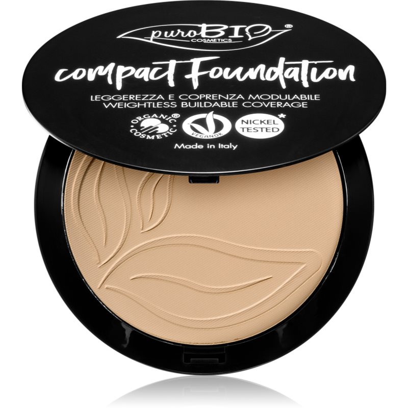 puroBIO Cosmetics Compact Foundation kompaktní pudrový make-up SPF 10 odstín 02 9 g - parfo.cz