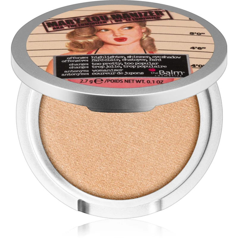 theBalm Lou Manizer Travel size rozjasňovač a oční stíny v jednom odstín Mary 2