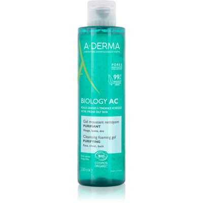 A-Derma Biology AC čisticí pěnivý gel pro mastnou a smíšenou pleť 200 ml - parfo.cz