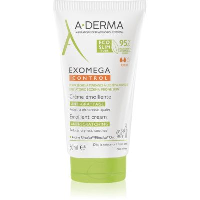 A-Derma Exomega Control Emollient Cream tělový krém pro velmi suchou citlivou a atopickou pokožku 50 ml - parfo.cz