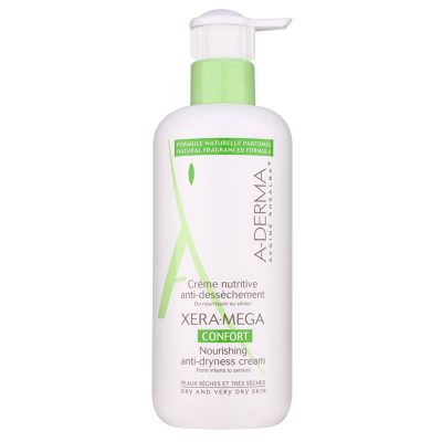 A-Derma Xera-Mega Confort výživný krém na obličej a tělo pro suchou až velmi suchou pokožku 400 ml - parfo.cz